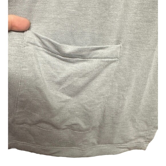 Logo Lounge Vest Women's Sz XS Gray/Brown Multicolor Sheer Back Watercolor Print - Picture 2 of 8